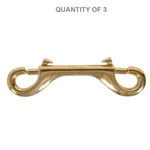 Hillman Solid Brass Double Ended Bolt Snaps 4-1/8 In. 3-PACK. Fixed Price $16.95.