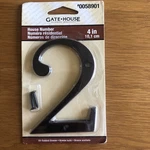 Nwt Gatehouse 4-IN Oil Rubbed Bronze Building Home Number Two #2 Letter. Fixed Price $13.99.