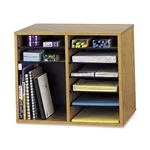 Safco 9420MO Adjustable Literature Organizer 12 Compartment Medium Oak. Fixed Price $122.10.