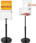 Suggestion Donation Box With Lock And Key Acrylic Offering Raffle Read. Fixed Price $111.59.
