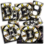 Boston Bruins Hockey Team Logo Lightswitch Outlet Wall Plate Rustic Man Cave Art. Fixed Price $19.99.