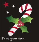 Winter Holiday Stencil Candy Cane Stripes Christmas Primitive Holly Berry Sign. Fixed Price $11.95.