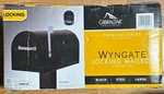 New Solar Wyngate WM16KB01 Black Steel Large Lockable Mailbox. Fixed Price $70.00.